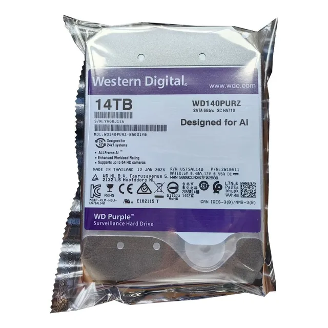Disco Duro Interno Sata De 3,5 Pulgadas, 14 Tb, Color Morado