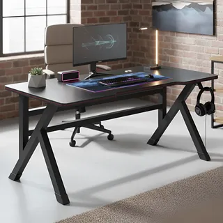 Innovatech21 Mesa Gamer Para Pc E Jogos Preta Ou Branca 100cm Para Estudo PretoPo