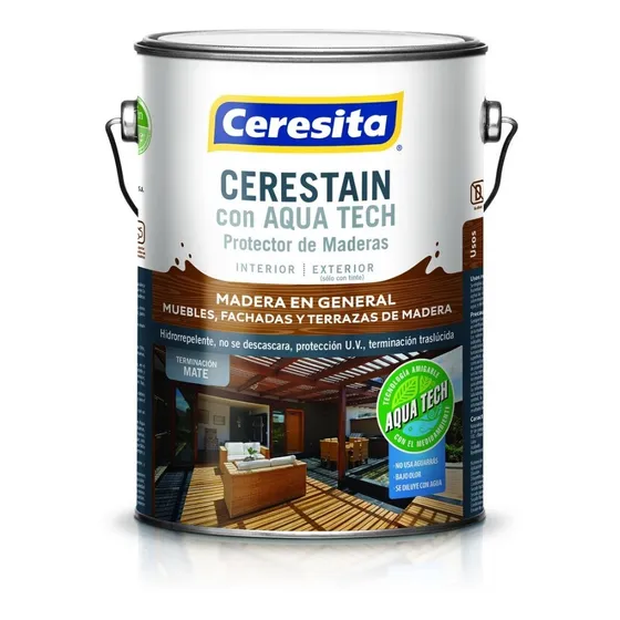 Cerestain Protector De Madera Ceresita Aquatech Negro Galon