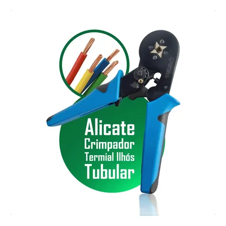 Alicate Crimpar Prensa Terminal Ilhós Tubular 0,25 a 6mm²