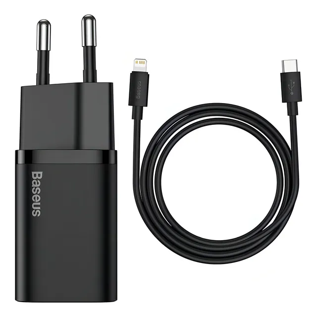 Cargador Baseus De Carga Rapida + Cable C A Lightning 20w