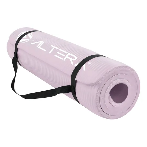 Tapete Yoga Portatil Ejercicio Pilates Correa Transportadora Color Lila Bruguer