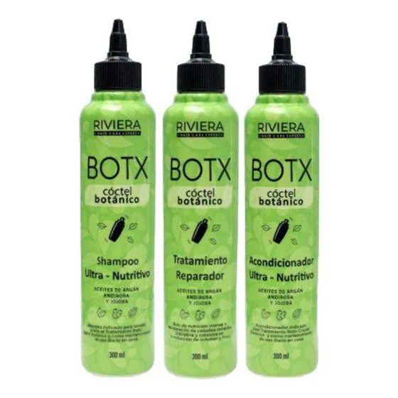 Shampoo + Acond. + Tratamiento Riviera Botx Botánico 300ml