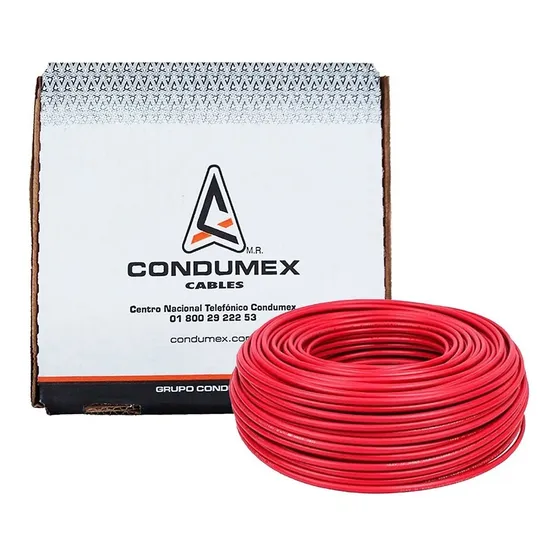 Caja 100 Mts Cable Rojo Thw Cal 12 Aw Condumex Vinanel Xxi