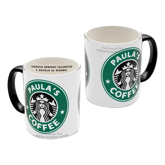 Mug Mágico Taza Con Nombre Starbucks Café Personalizado