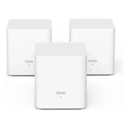 Sistema Mesh WiFi 6 AX1500 Tenda EX3 3pack dual banda (5 GHz + 2.4 GHz) con tres