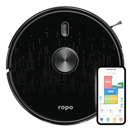 Robo Aspirador Ropo Smart Laser Alexa Google 3 Em 1