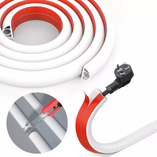 Autoadhesivo Organizador Y Protector Cables Pisos D-line 4m Autoadhesivo Organizador Y Protector Cables Pisos D-line 4m