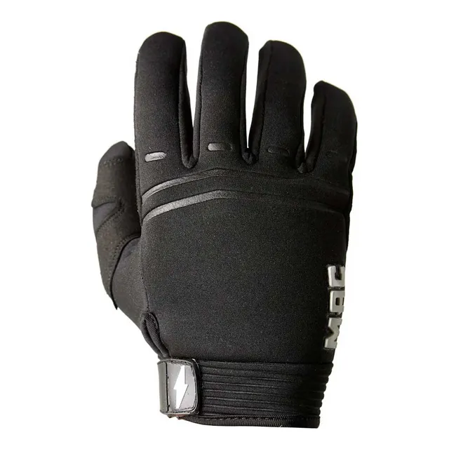 Guantes Moto Invierno Cuero Neoprene Mac Atomic Negro Color - Talle L