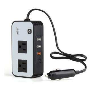 Inversor De Corriente Para Auto De 200w, 12v-110v, Pd 20w Inversor De Corriente Para Auto De 200w, 12v-110v, Pd 20w
