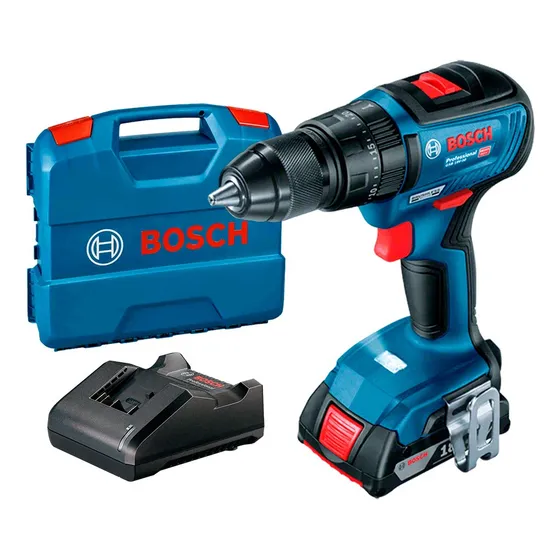 Taladro Percutor Bosch Gsb 18v-50 + 1 Batería 2.0 Ah Color Azul