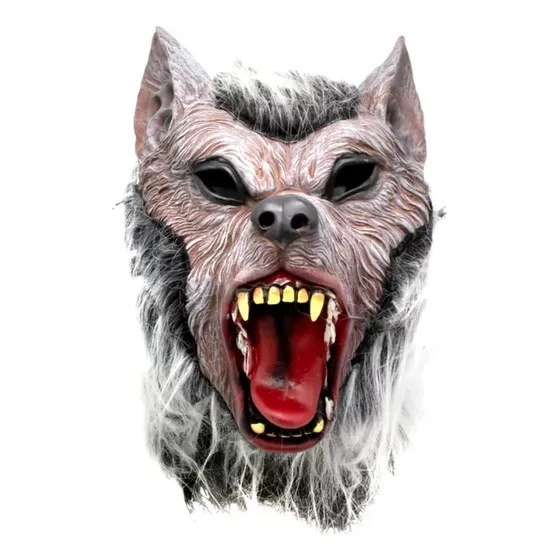 Máscara Hombre Lobo Halloween Látex Realista Terror Disfraz