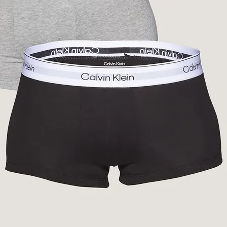 Kit 3 Cuecas Calvin Klein Masculino Nb4389 Cinza Liso M