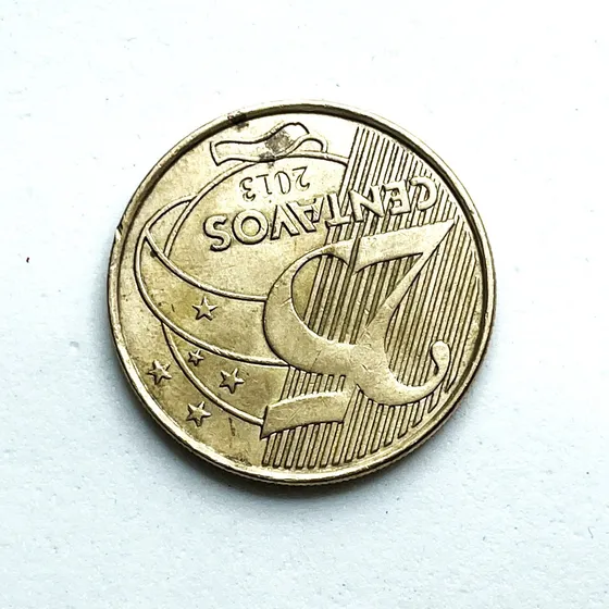 25 Centavos 2013 Reverso Invertido
