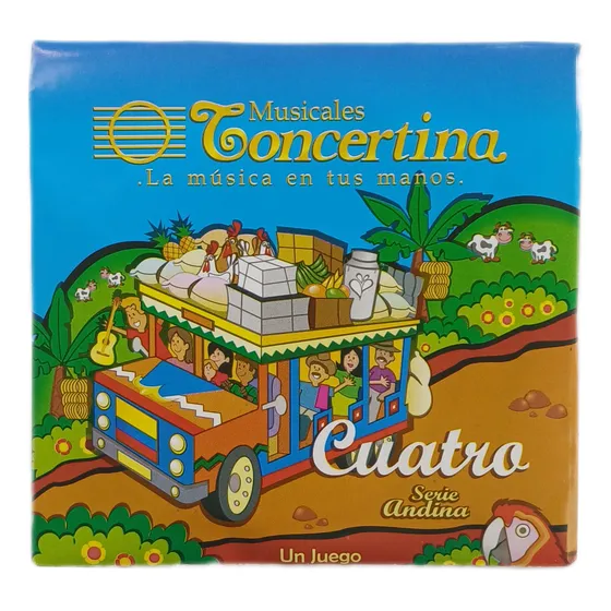 Set De Cuerdas Concertina Color Blanco Para Cuatro