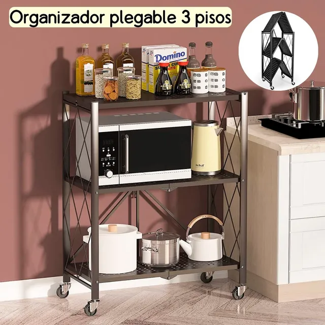 Organizador Estante Plegable De 3 Niveles
