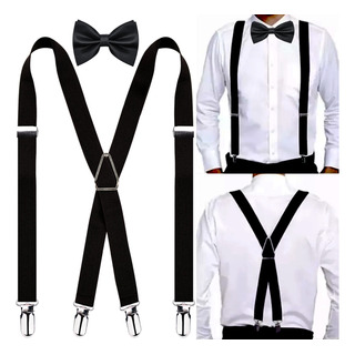 Tirantes Con Moño Pajarita Unitalla Adulto Unisex Ajustables Tirantes Con Moño Pajarita Unitalla Adulto Unisex Ajustables
