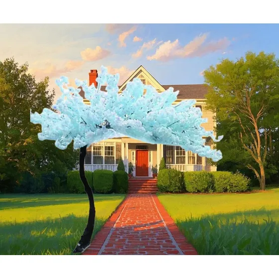 Arbol Artificial Sakura Cerezo Bodas Cumpleaños Celeste