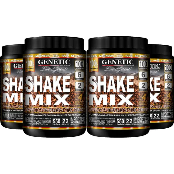 Batido Vegano Shake Mix Remplaza Comida Control Peso Genetic