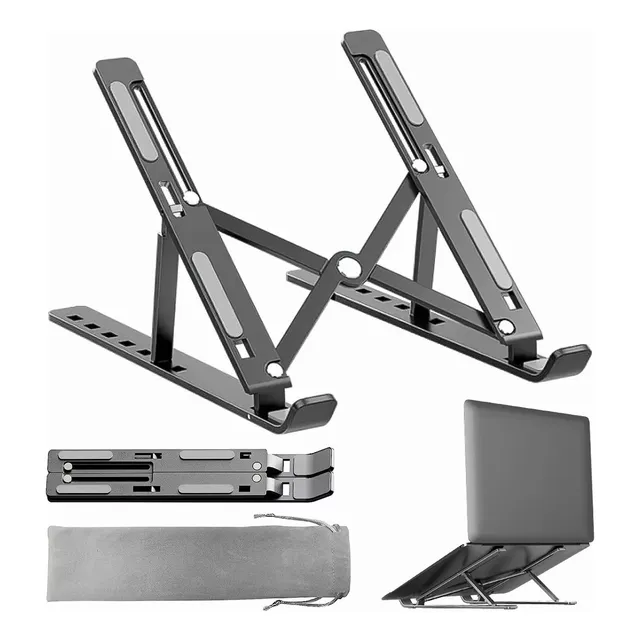 Soporte Para Laptop Plegable Portátil Ajustable Negro