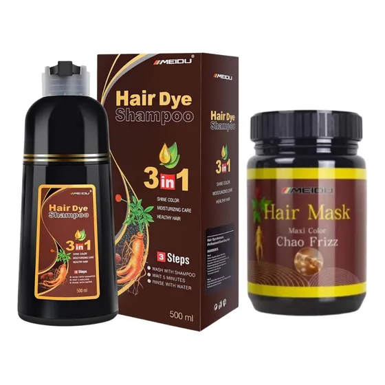 Champú Tinte Hair Dye, Mascarilla Chao Frizz Meidu Original