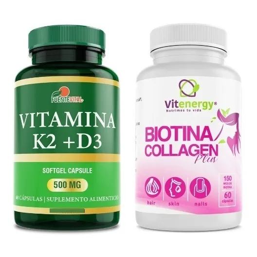 Biotina Colageno + Vitamina K2 D3 - Pack Oferta-envío Gratis