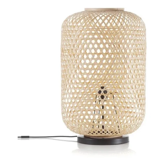 Lámpara De Mesa Rattan Y Metal Jaipur