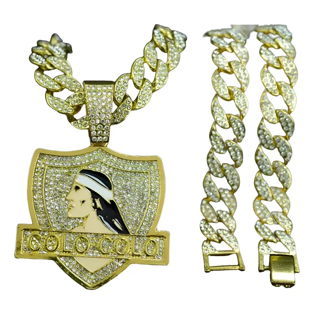 Collar Fanático Del Colo Colo, Dije Y Cadena
