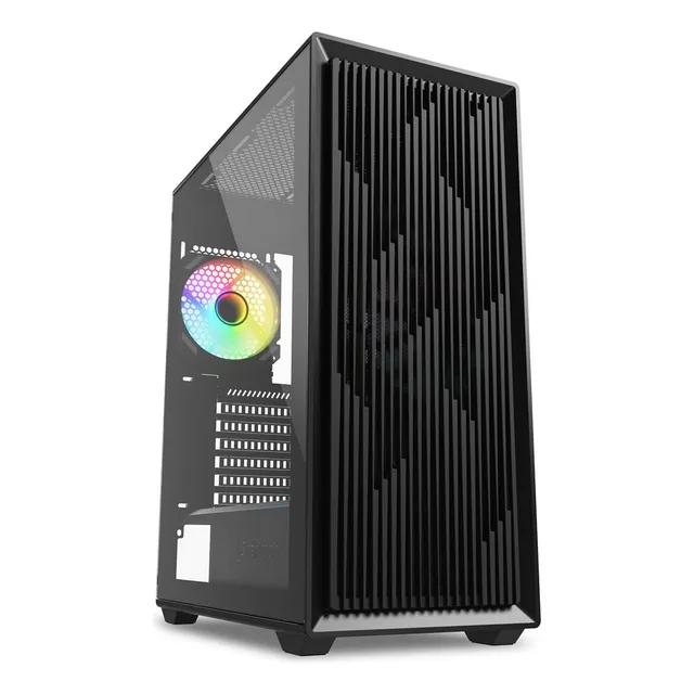 Gabinete Gamer Sharkoon Vk2 Rgb Cristal Templado Atx Usb 3.0 Color Negro