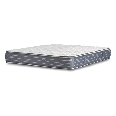 Colchón King de resortes La Cardeuse Bonelltop gris - 200cm x 200cm x 31cm con doble pillow top