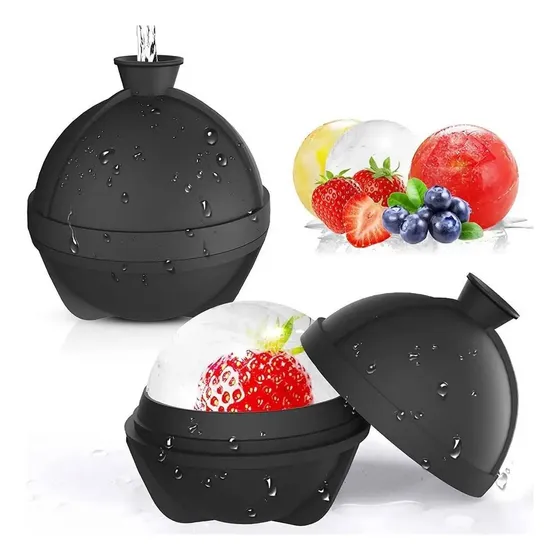 Molde De Hielo Forma Esférica De Silicon Bartender Hielera
