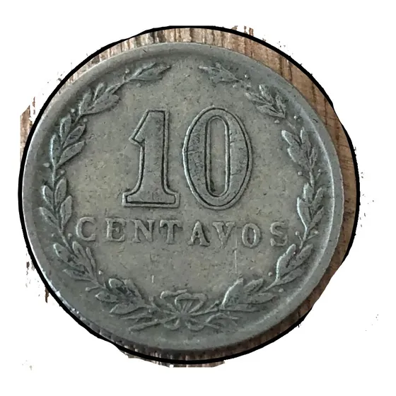 Moneda Argentina 10 Centavos 1941 Niquel