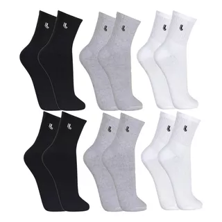 Kit 6 Meias Lupo Masculino Original Atacado Cano Médio Sport Kit 6 Meias Lupo Masculino Original Atacado Cano Médio Sport