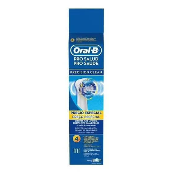 Refil para escova elétrica Oral-B precision clean limpeza profunda 4 unidades