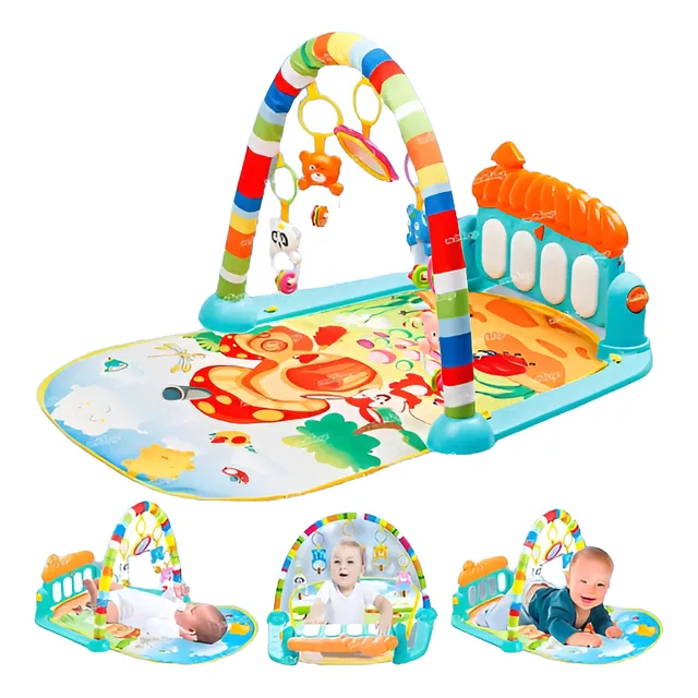 Gimnasio Musical De Bebé Con Sonajeros Y Piano, Multicolor