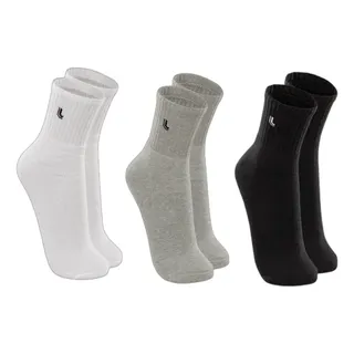Kit 3 Pares Meias Lupo Sport Cano Médio Algodão Masculino Kit 3 Pares Meias Lupo Sport Cano Médio Algodão Masculino