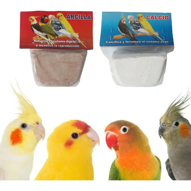 Duo Pack Mineral Calcio Y Arcilla Periquito Agapornis Ninfas