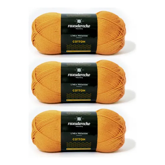 Pack X3 Cotton Premium Revesderecho 3x100grs Color Mostaza 67