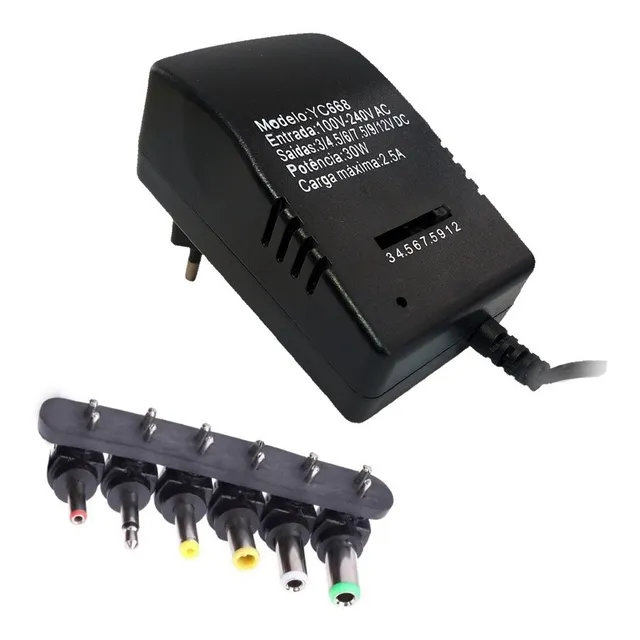 Adaptador De Corriente Universal 30w Regulable De 3v A 12v