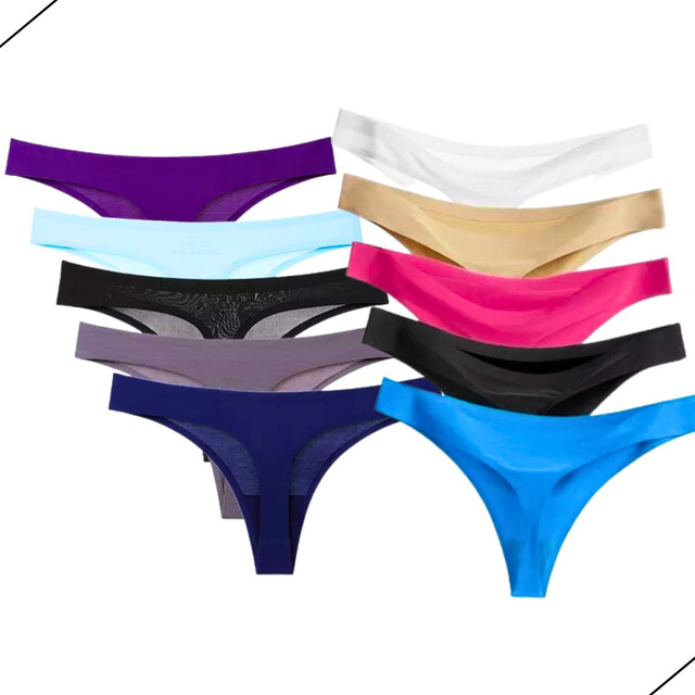 Kit 10 Calcinhas Fio E Tanga Sem Costura De Poliamida Kit 10 Calcinhas Fio E Tanga Sem Costura De Poliamida