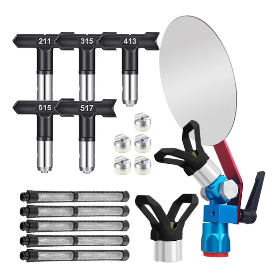 Kit Airless Profissional - 5 Bicos + Guia De Recorte + 2 Pb