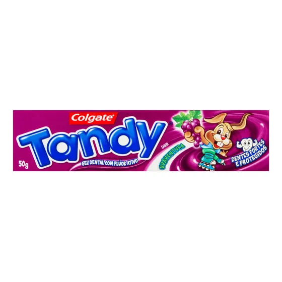 Pasta de dentes infantil Colgate Tandy Uvaventura em gel sem glúten 50 g
