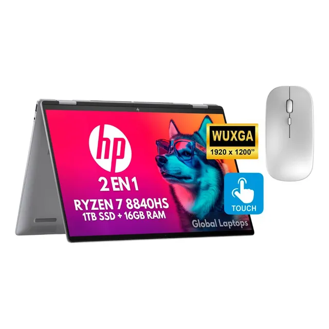HP Envy X360 Amd Ryzen 7 8840hs 16 GB RAM 1 TB Ssd Pantalla 16 Wuxga Tactil 2en1 Laptop 16-ad0023dx Incluye Windows Con Regalo