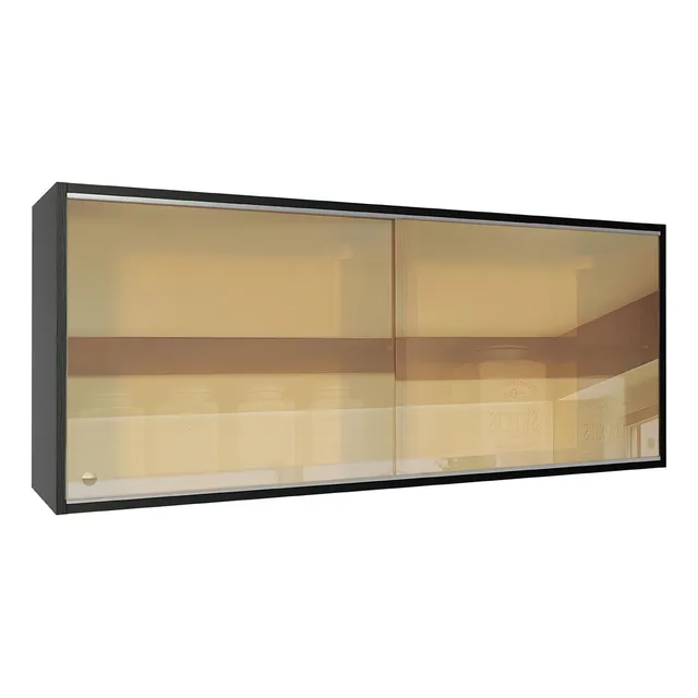Alacena Gabinete Superior Cocina Madesa Reims 120cm Nn Color Negro