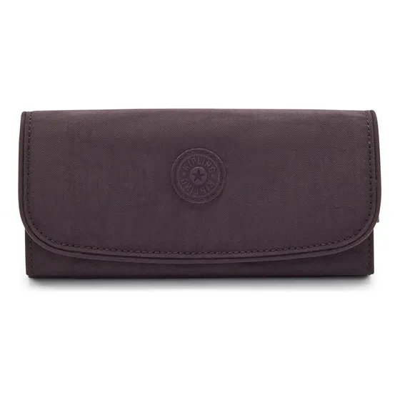Carteira Kipling Color Ultimate Plum, design de tecido liso
