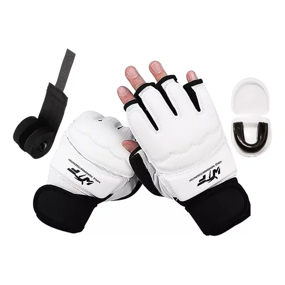 Set De Boxeo Guantes 3m Vendas Protector Bucal Entrenamiento