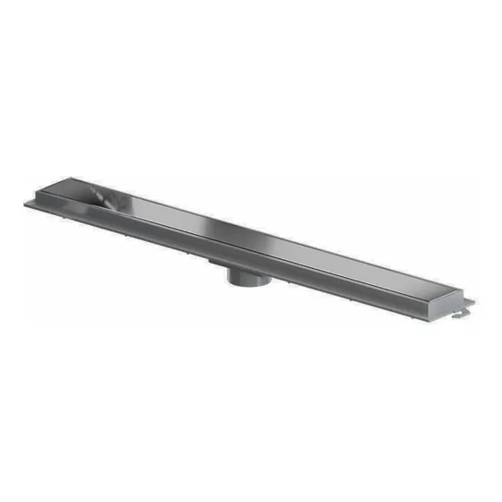 Ralo Linear 90cm Flat Grelha Aço Inox Banheiro Cinza Tigre