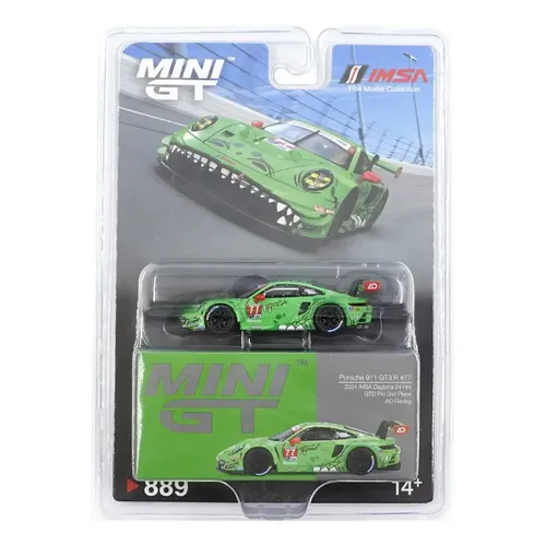 Mini GT Rexy Porsche 911 Gt3 R #77 Imsa Daytona Pro Ao 1/64 Verde