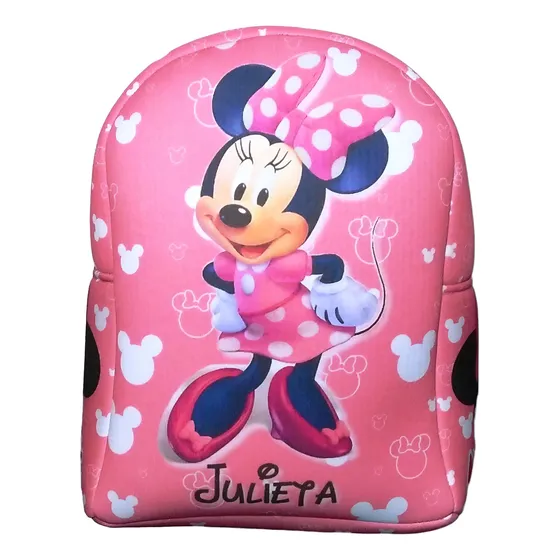 Mochila Jardín Infantil Minnie Personalizada Con Nombre
