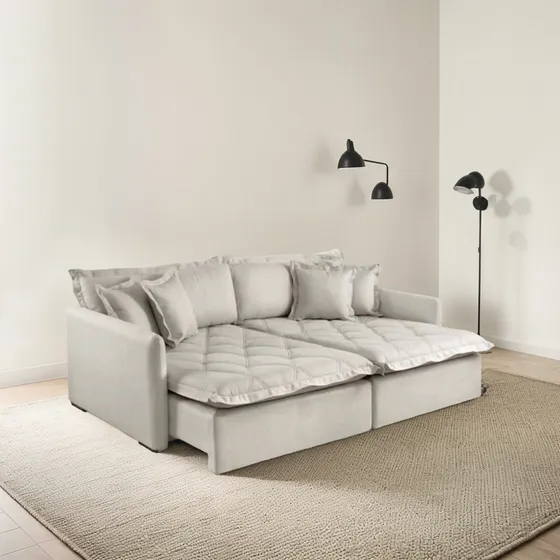 Sofá Retrátil Sem Caixa/ Cama Bardot Alto Padrão 2,20 Metros